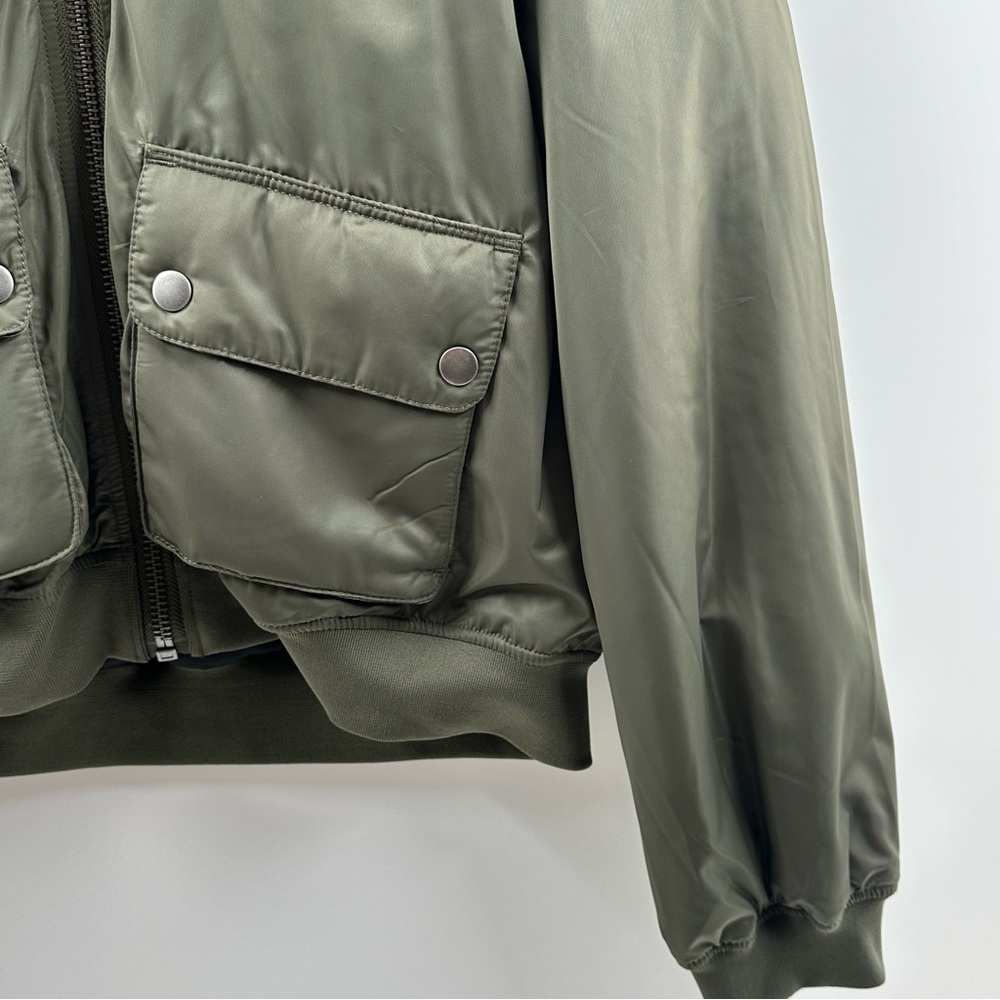Aeropostale Women’s Green Bomber Windbreaker Jacket – Size L - Picture 3 of 5